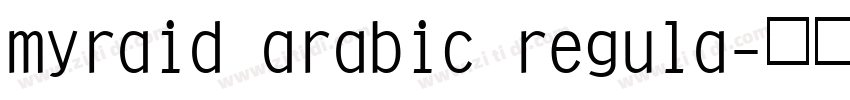 myraid arabic regula字体转换